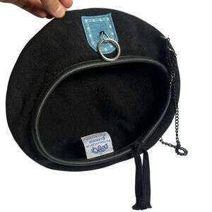 Punk/Grunge "DSCP" Black Army Hat w/ Custom Jewelry